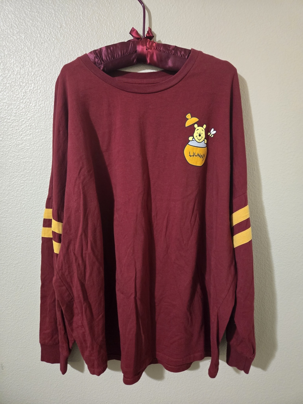 Disney Mens Jersey L/S Winnie the Pooh Tee Size 3x